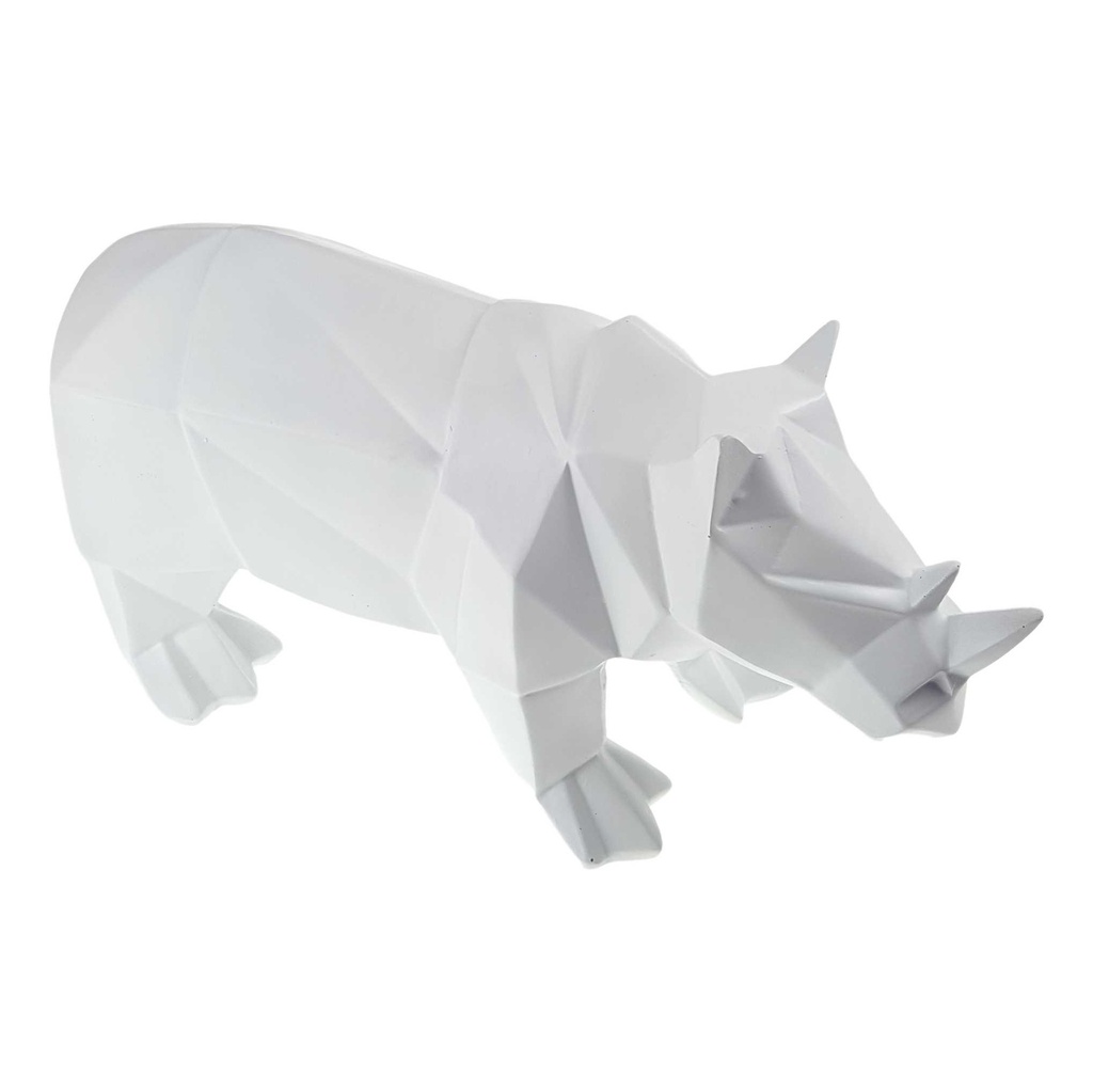 [LA-82259] Figur Skulptur Polygonal Kunstharz Nashorn Bild 2