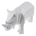 [LA-82259] Figur Skulptur Polygonal Kunstharz Nashorn Bild 3