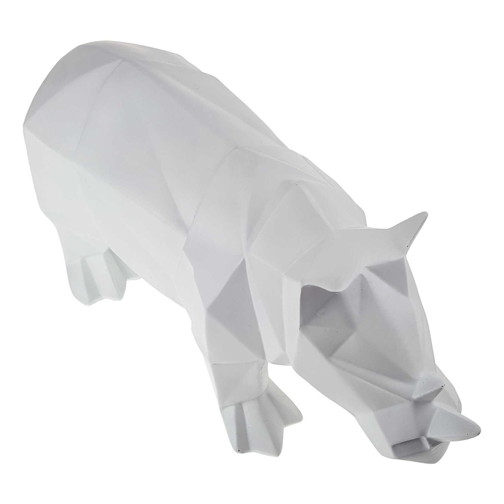 [LA-82259] Figur Skulptur Polygonal Kunstharz Nashorn Bild 6