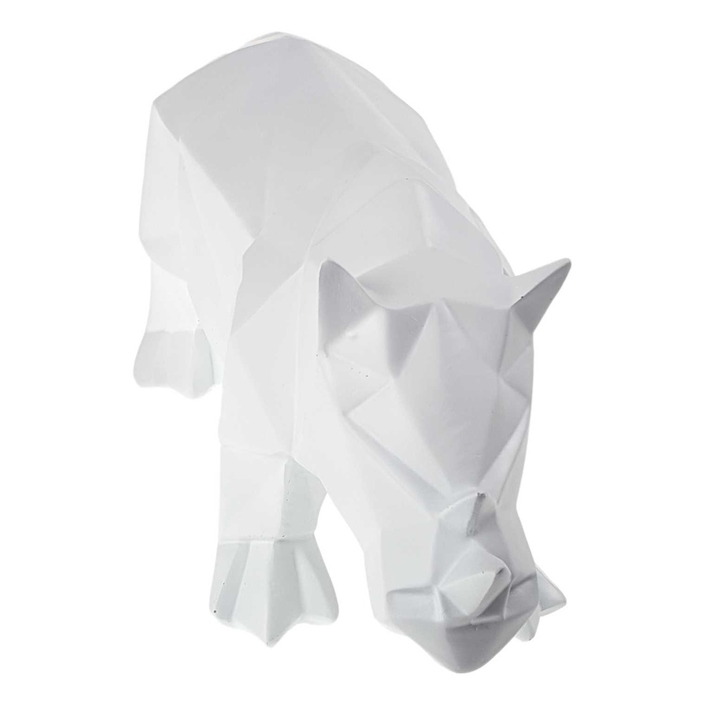 [LA-82259] Figur Skulptur Polygonal Kunstharz Nashorn Bild 7