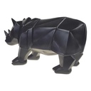 [LA-82260] Figur Skulptur Polygonal Kunstharz Nashorn Bild 2