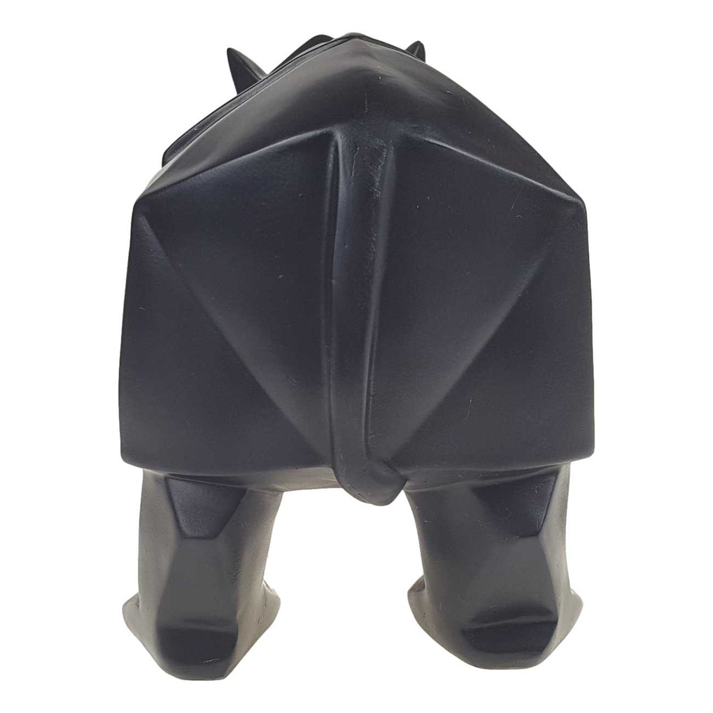[LA-82260] Figur Skulptur Polygonal Kunstharz Nashorn Bild 3