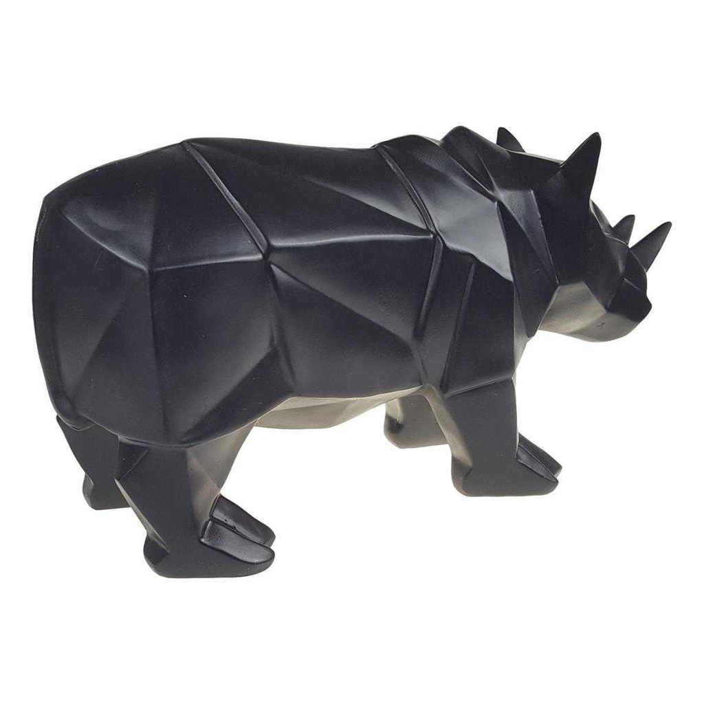 [LA-82260] Figur Skulptur Polygonal Kunstharz Nashorn Bild 4