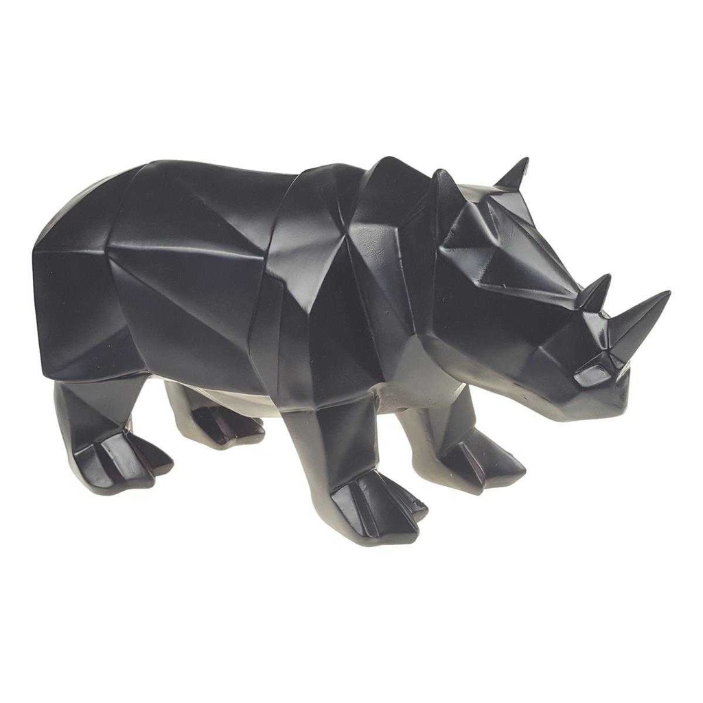 [LA-82260] Figur Skulptur Polygonal Kunstharz Nashorn Bild 5