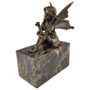 [LA-82926] Bronzeskulptur Bronzefigur Fee hält einen Schmetterling Bild 3