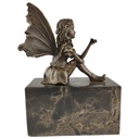 [LA-82926] Bronzeskulptur Bronzefigur Fee hält einen Schmetterling Bild 6