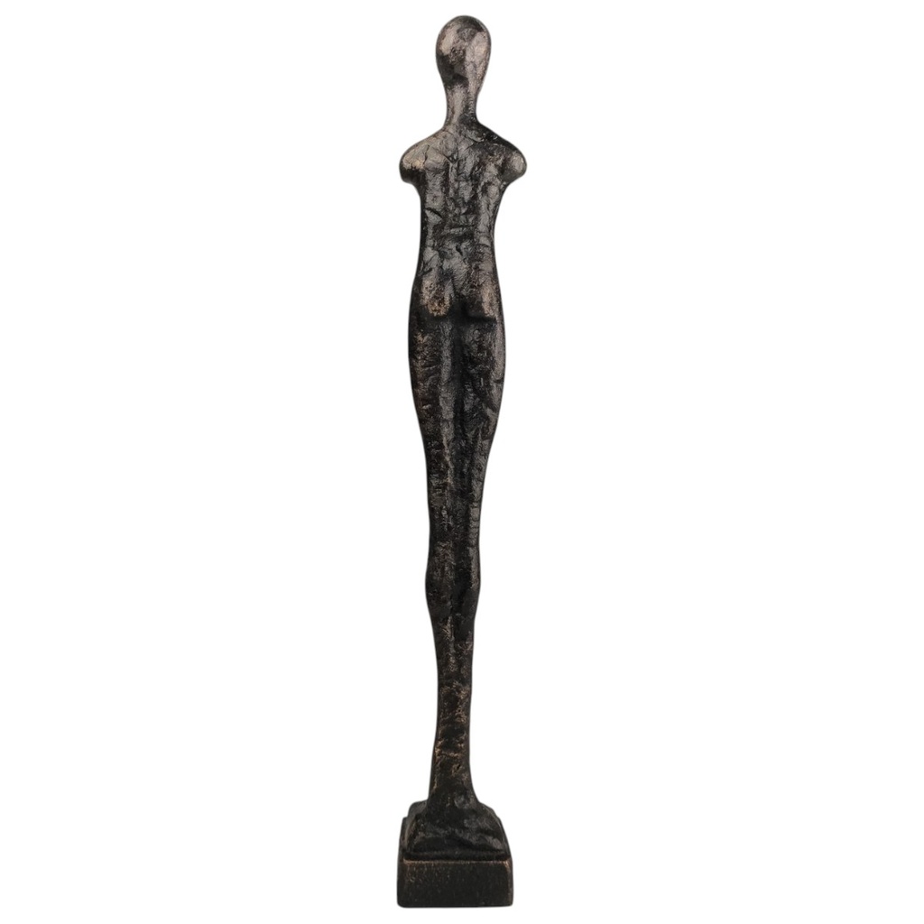 [LA-82961] Skulptur Gusseisen Modernistisch Stehende Frau Bild 4