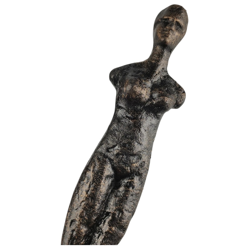 [LA-82961] Skulptur Gusseisen Modernistisch Stehende Frau Bild 7