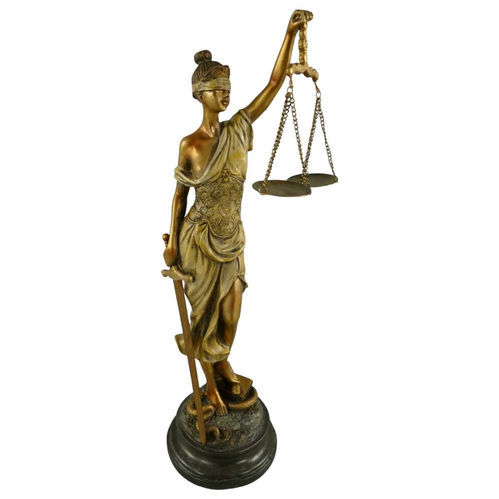[LA-83201] Harz Skulptur Figur Lady Justice Justitia H 52,5 cm Bild 2