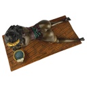 [LA-83217] Bronzeskulptur Bronzefigur Frau schrubbt den Boden Erotik Bild 7