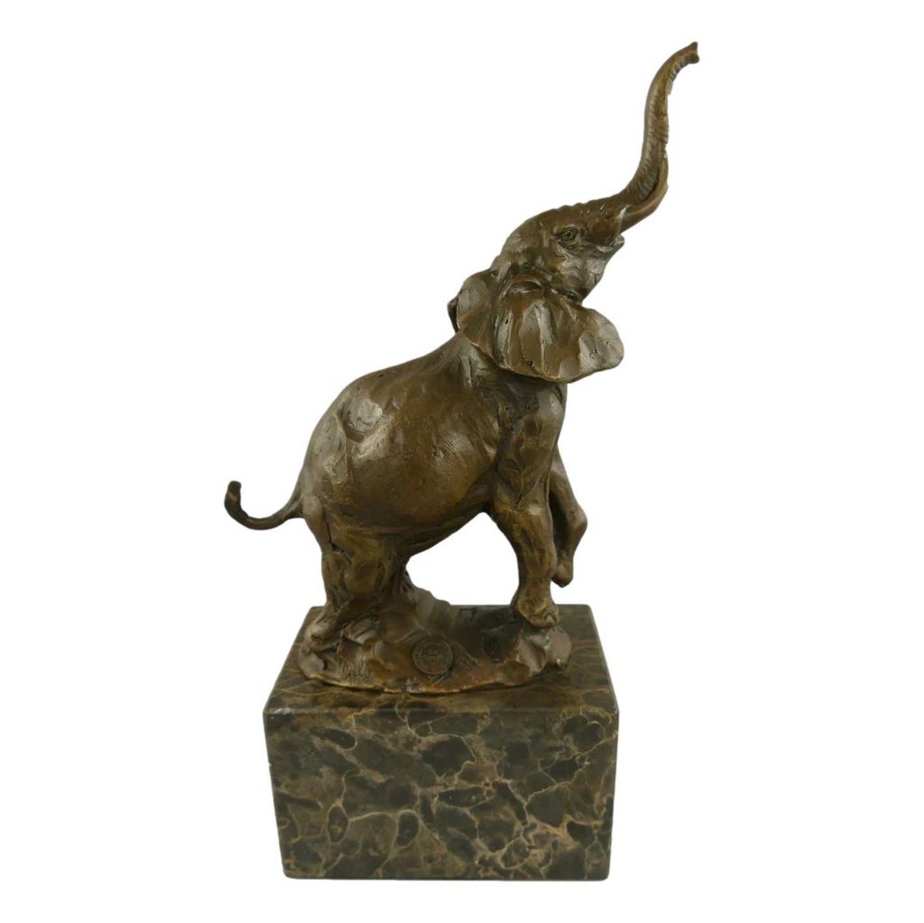[LA-83520] Bronzeskulptur Bronzefigur Elefant Bild 3
