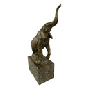 [LA-83520] Bronzeskulptur Bronzefigur Elefant Bild 4