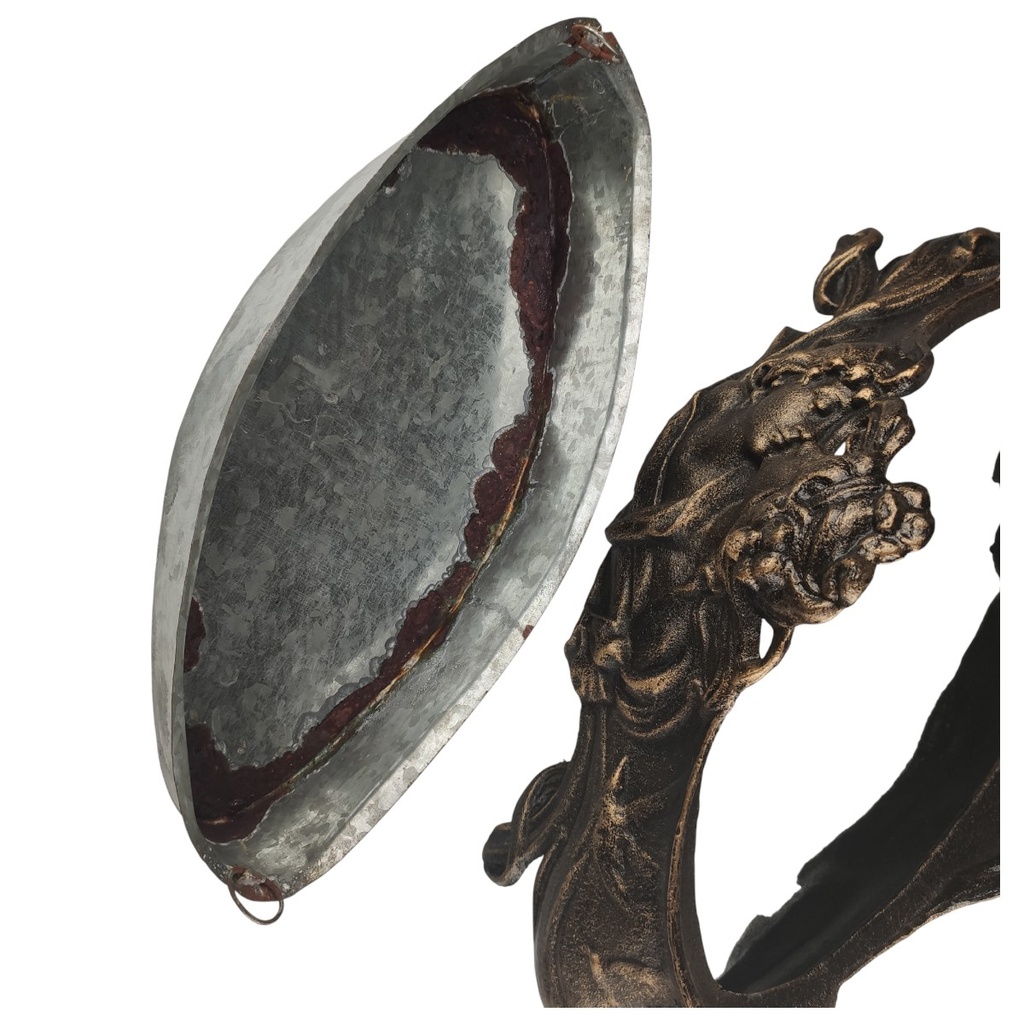 [LA-83792] Pflanzgefäß Gusseisen Jugendstil mit Blecheinlage Bild 6