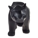 [LA-84174] Skulptur Figur Polygonal Kunstharz Bär Schwarz Bild 4