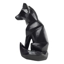 [LA-84180] Skulptur Figur Polygonal Kunstharz Fuchs Schwarz Bild 2