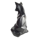 [LA-84180] Skulptur Figur Polygonal Kunstharz Fuchs Schwarz Bild 3