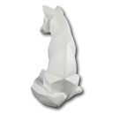 [LA-84181] Skulptur Figur Polygonal Kunstharz Fuchs Weiß Bild 3