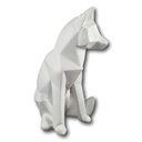 [LA-84181] Skulptur Figur Polygonal Kunstharz Fuchs Weiß Bild 5