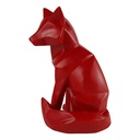 [LA-84182] Skulptur Figur Polygonal Kunstharz Fuchs Rot Bild 2