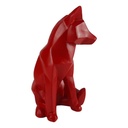 [LA-84182] Skulptur Figur Polygonal Kunstharz Fuchs Rot Bild 5