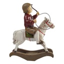 [LA-84304] Harz Figur Skulptur handbemalt Junge auf Schaukelpferd Bild 6
