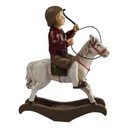[LA-84304] Harz Figur Skulptur handbemalt Junge auf Schaukelpferd Bild 7
