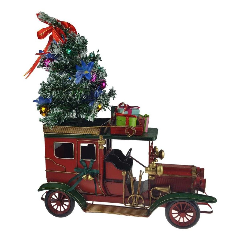 [LA-84893] Blechmodell klassisches Weihnachtsauto Geschenke Weihnachtsbaum bunt Bild 5