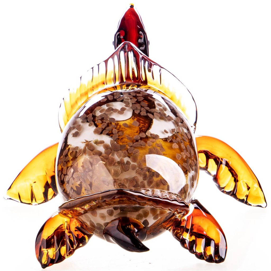 [LA-85110] Skulptur Figur Glas Schildkröte Murano-Stil Bild 3