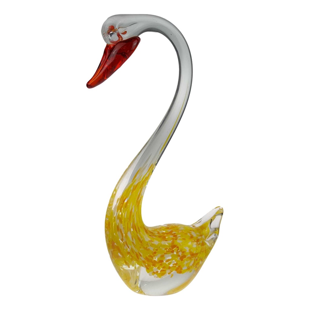 [LA-85126] Skulptur Figur Schwan Mehrfarbig Glas Murano-Stil Bild 3