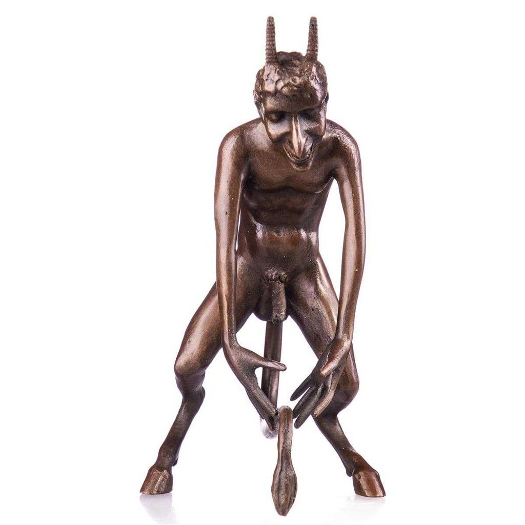 [LA-85273] Skulptur Figur Bronzeskulptur Bronzefigur Wiener Art Nackter Teufel #85273 Bild 3