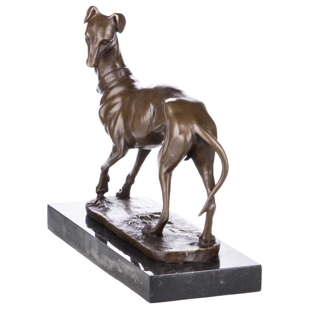[LA-85281] Skulptur Figur Bronzeskulptur Bronzefigur Jagdhund / Windhund Bild 2