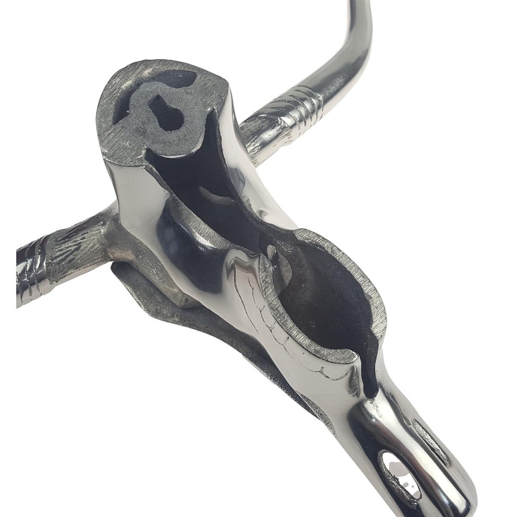 [LA-85417] Stierkopf Stier mit Hörner Design Wanddekoration Schädel Bulle Kuhkopf Alu Bild 5