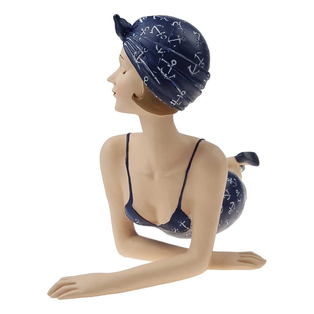 [LA-85423] Badepuppe Figur Skulptur Pin-Up Frau im Badeanzug Strandlady 50er Jahre Bild 3