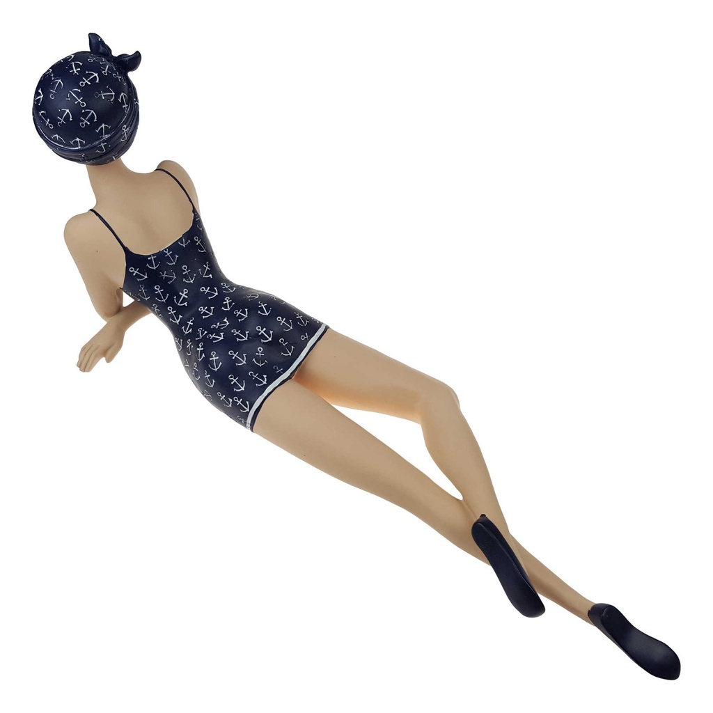 [LA-85423] Badepuppe Figur Skulptur Pin-Up Frau im Badeanzug Strandlady 50er Jahre Bild 6