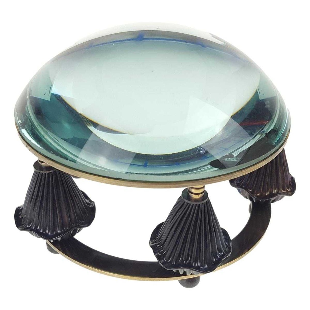 [LA-85542] Leselupe Handlupe Vergrößerungsglas Messing brüniert Bild 3