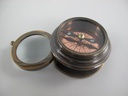 [LA-85559] Kompaß Messing brüniert im Lederbox D.9cm Bild 5