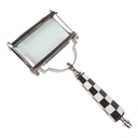 [LA-85580] Leselupe Handlupe Vergrößerungsglas vernickelt schwarz/weiß #85580 Bild 4