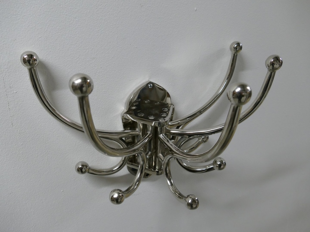 [LA-85594] Garderobenhaken Kleiderhaken Wandhaken Aluminium vernickelt Bild 2