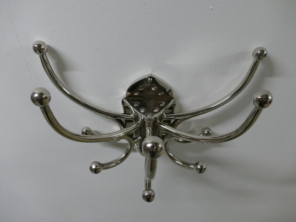 [LA-85594] Garderobenhaken Kleiderhaken Wandhaken Aluminium vernickelt Bild 3