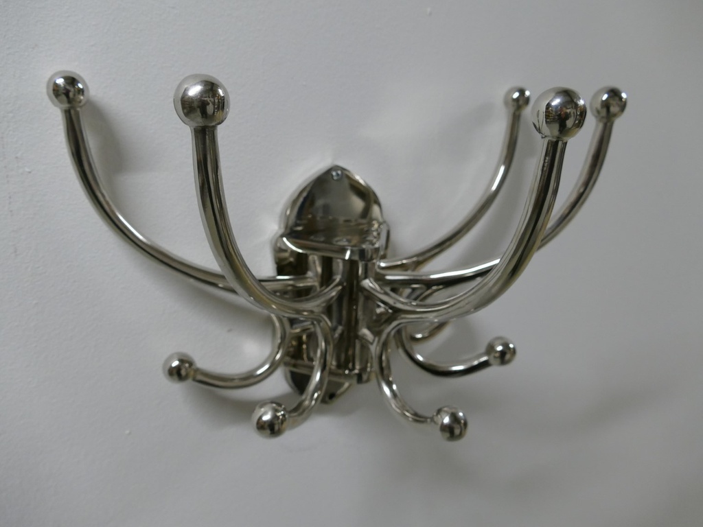 [LA-85594] Garderobenhaken Kleiderhaken Wandhaken Aluminium vernickelt Bild 4