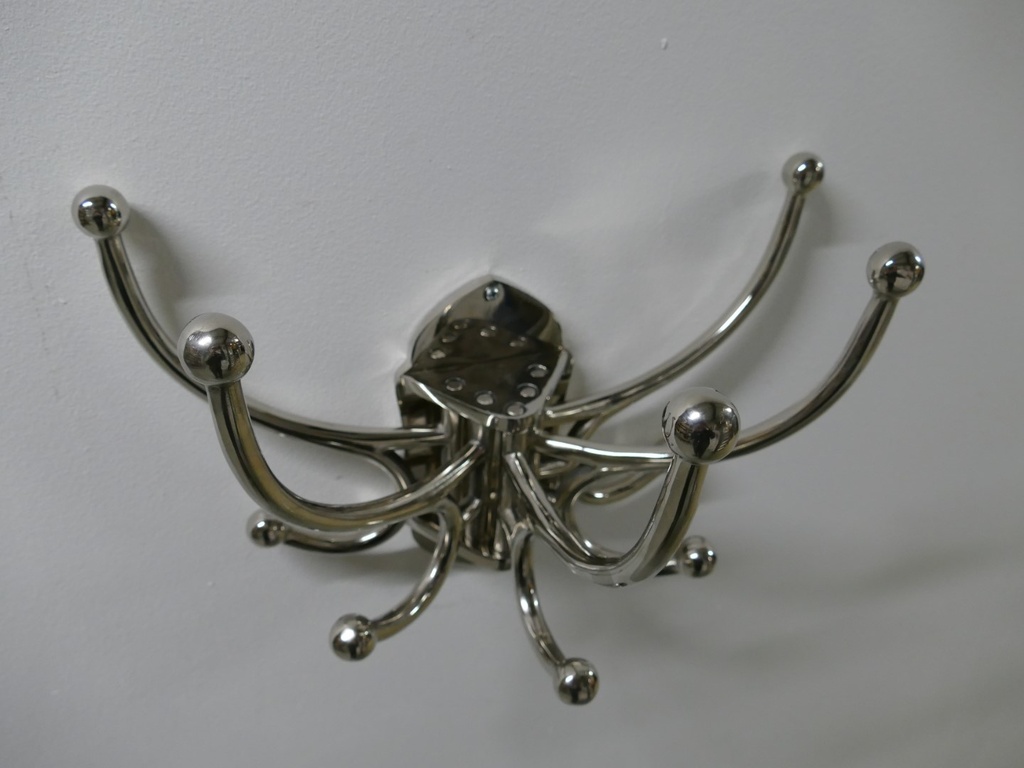 [LA-85594] Garderobenhaken Kleiderhaken Wandhaken Aluminium vernickelt Bild 5