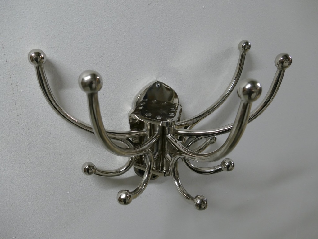 [LA-85594] Garderobenhaken Kleiderhaken Wandhaken Aluminium vernickelt Bild 6