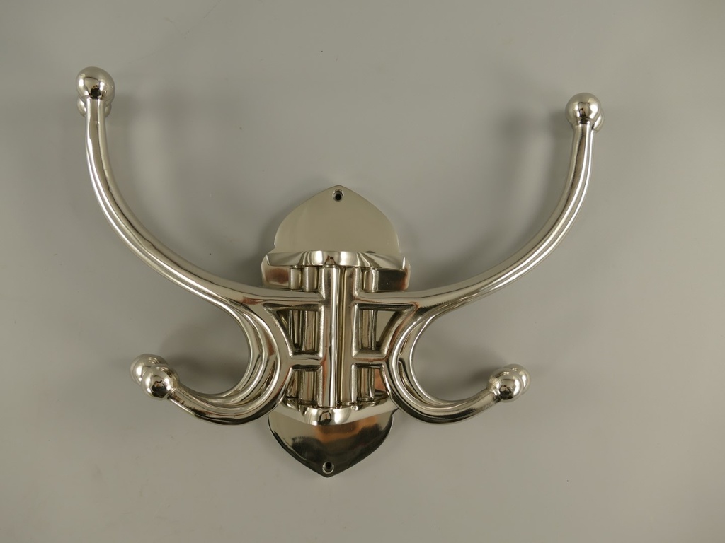 [LA-85594] Garderobenhaken Kleiderhaken Wandhaken Aluminium vernickelt Bild 7