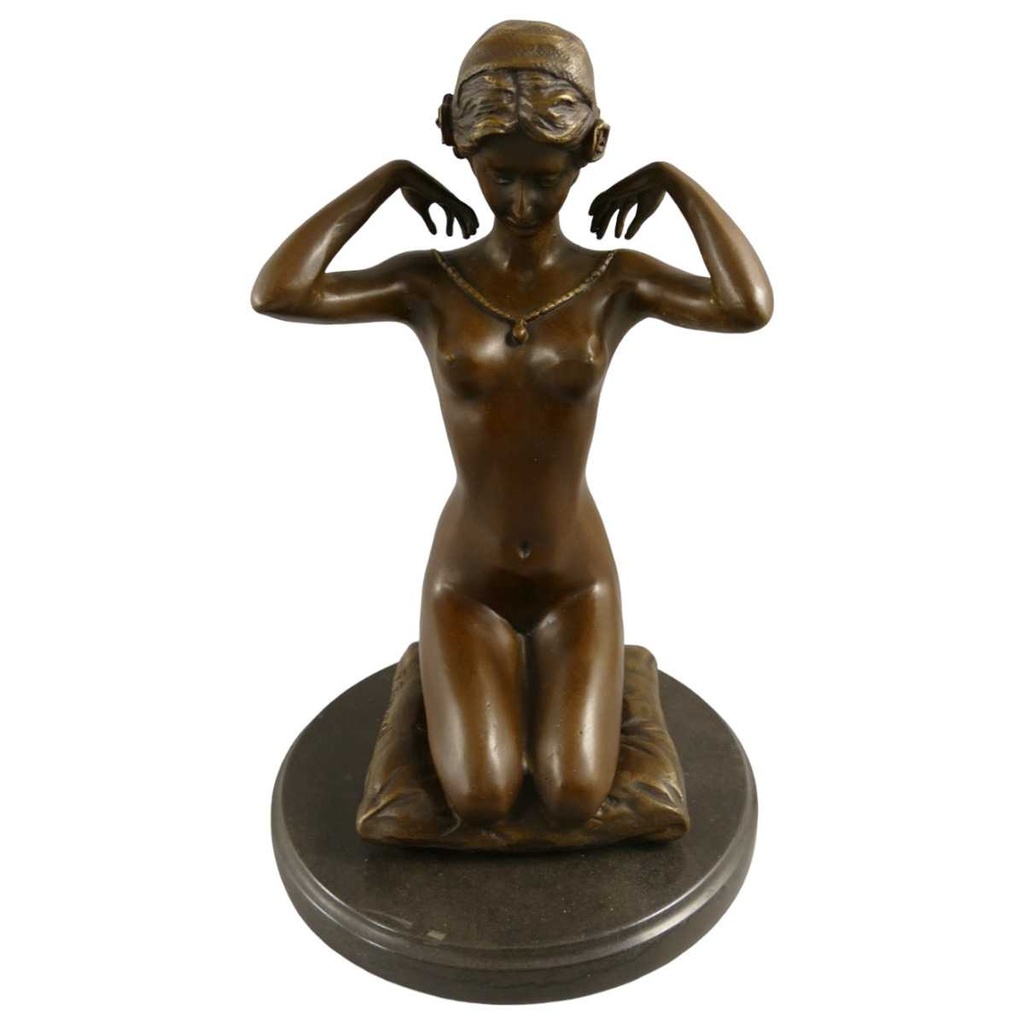 [LA-85605] Bronzeskulptur Bronzefigur Frau Bild 2