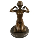 [LA-85605] Bronzeskulptur Bronzefigur Frau Bild 2