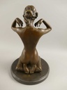 [LA-85605] Bronzeskulptur Bronzefigur Frau Bild 4