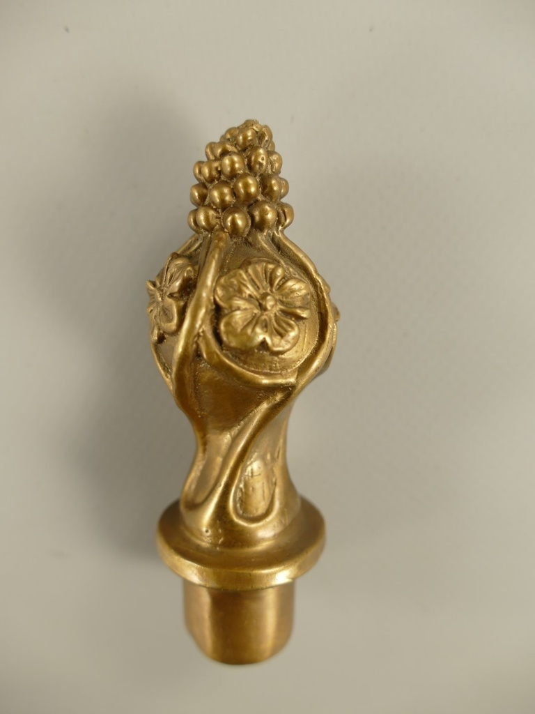 [LA-85658] Porzellan/Messing Jugendstil Flache H.35x16cm Bild 3