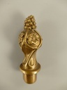 [LA-85658] Porzellan/Messing Jugendstil Flache H.35x16cm Bild 3