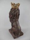 [LA-85739] Figur Skulptur Löwe Polystein rustikal braun farbig H.38x29cm Bild 3