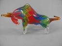 [LA-85742] Skulptur Glas Bulle Stier farbig Bild 3